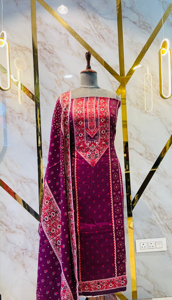 Premium pashmina Digital Print Winter 🥶 Suit