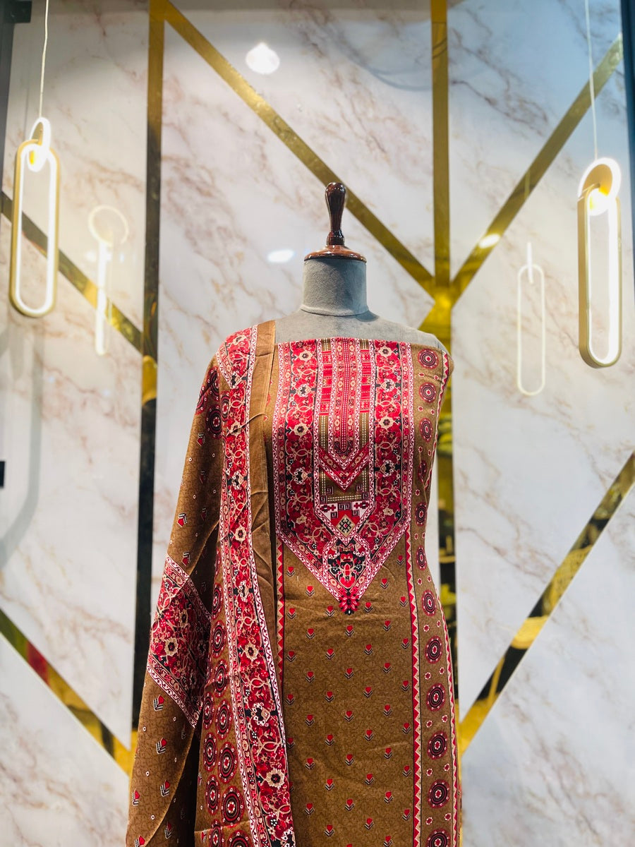 Premium pashmina Digital Print Winter 🥶 Suit