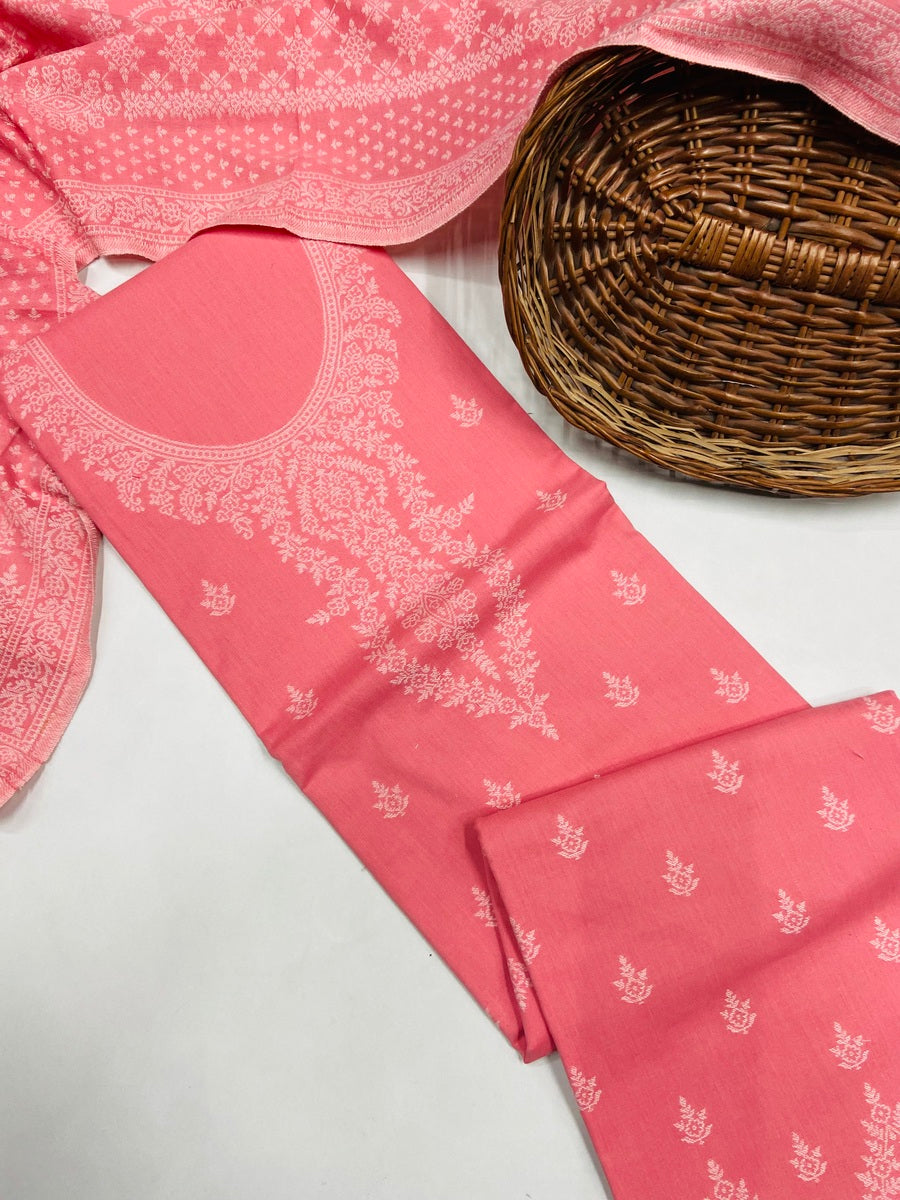 Premium cotton kani cotton suit.