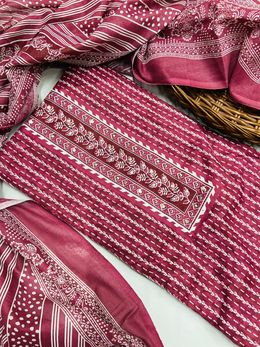 premium karigiri cotton suit