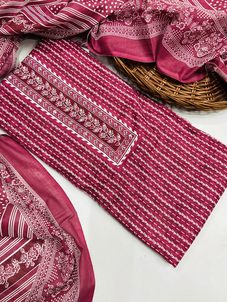 premium karigiri cotton suit