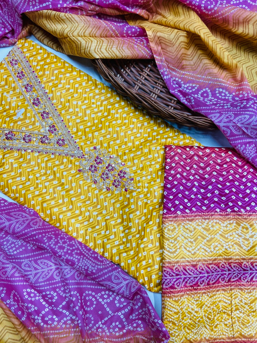 premium karigiri cotton suit