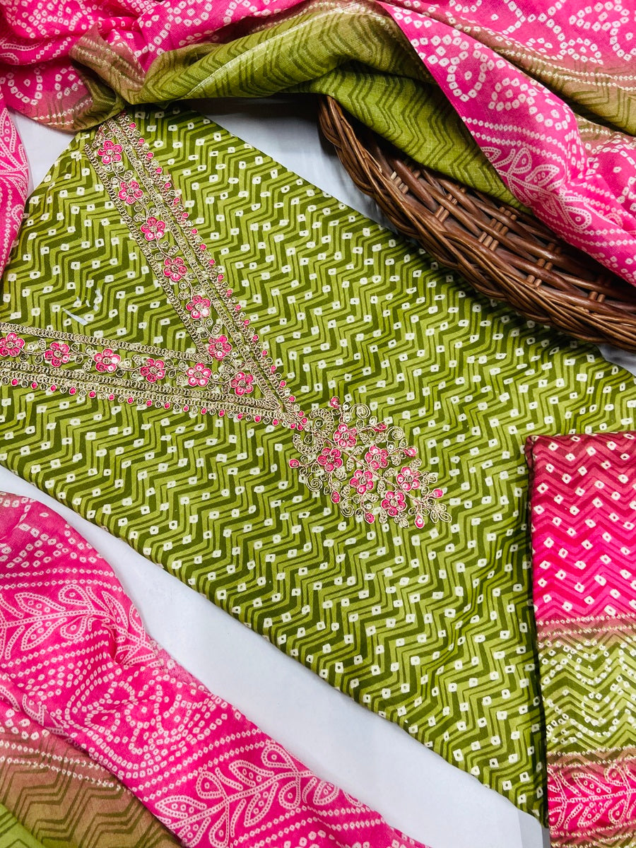 premium karigiri cotton suit