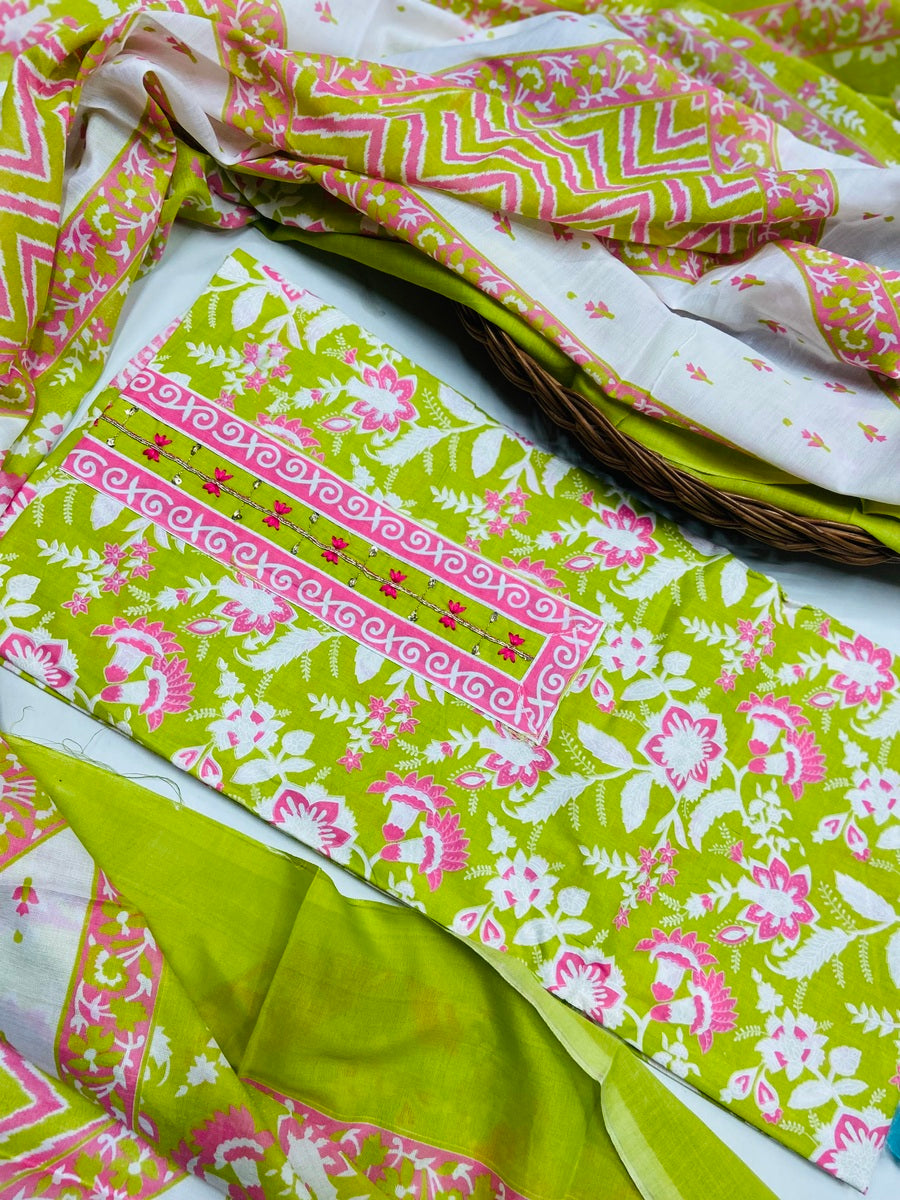premium karigiri cotton suit