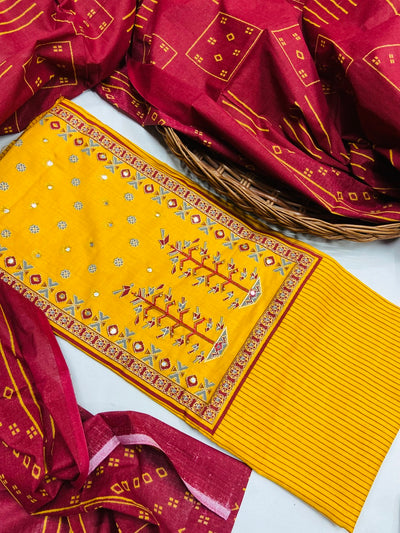 premium karigiri cotton suit