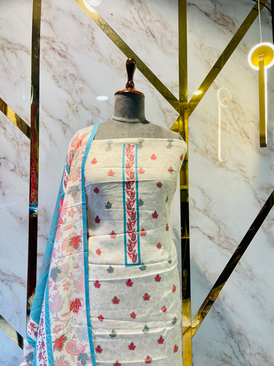 Premium kashmiri  Pashmina kani print Suit