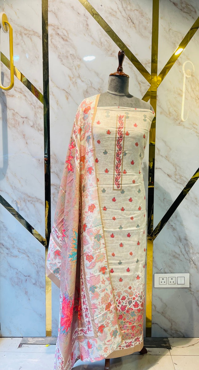 Premium kashmiri  Pashmina kani print Suit