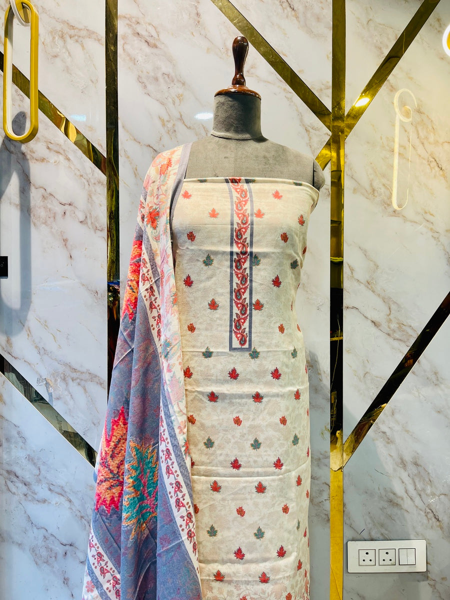 Premium kashmiri  Pashmina kani print Suit