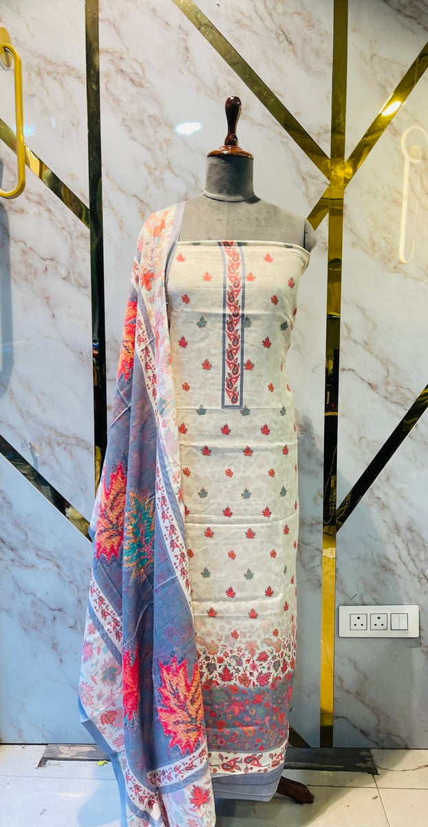 Premium kashmiri  Pashmina kani print Suit