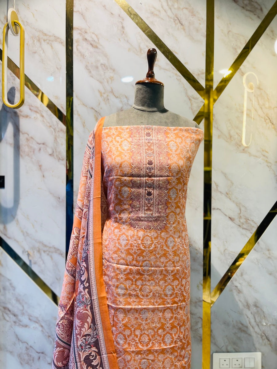 Premium kashmiri  Pashmina kani print Suit