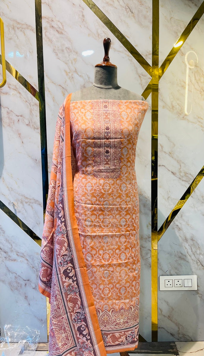 Premium kashmiri  Pashmina kani print Suit