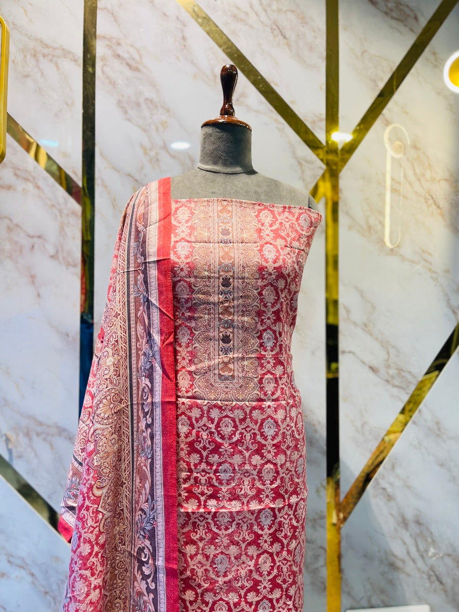 Premium kashmiri  Pashmina kani print Suit
