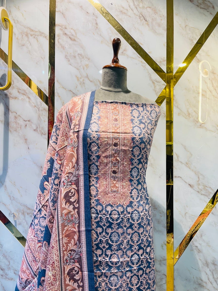 Premium kashmiri  Pashmina kani print Suit