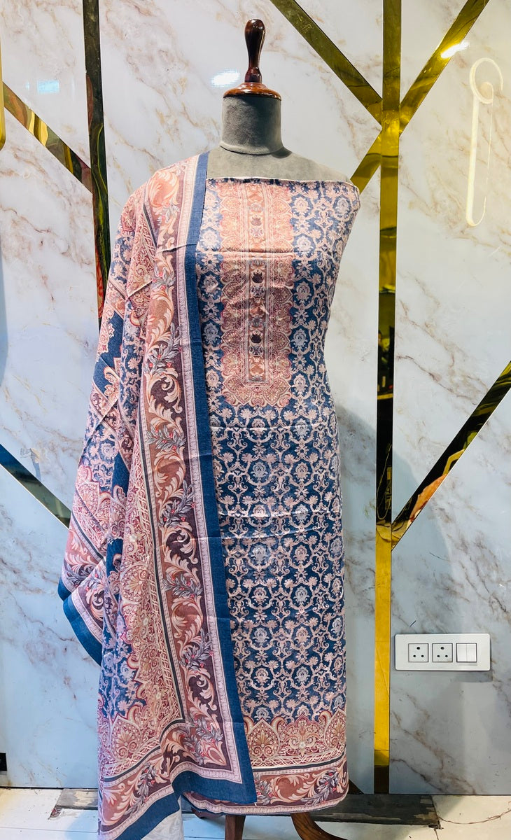 Premium kashmiri  Pashmina kani print Suit