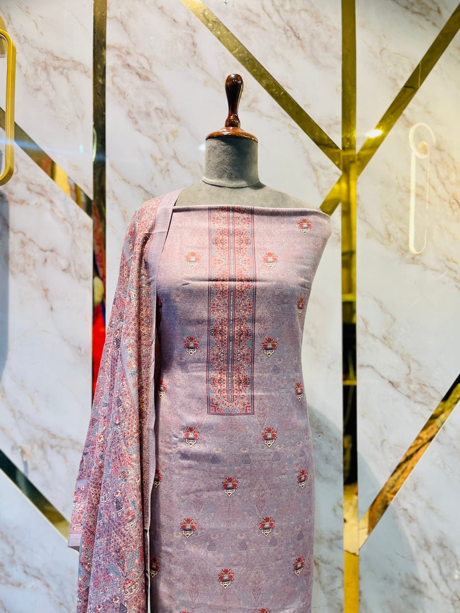 Premium kashmiri  Pashmina kani print Suit