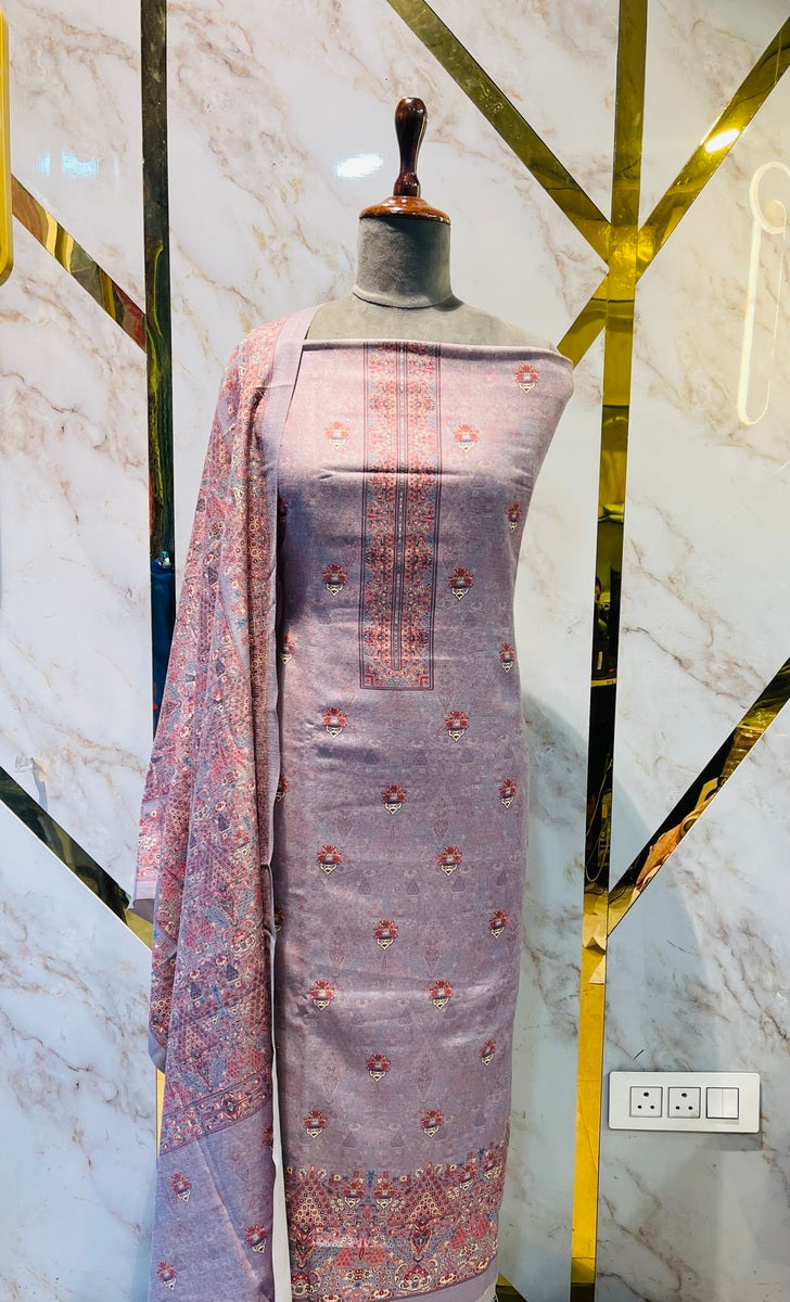 Premium kashmiri  Pashmina kani print Suit