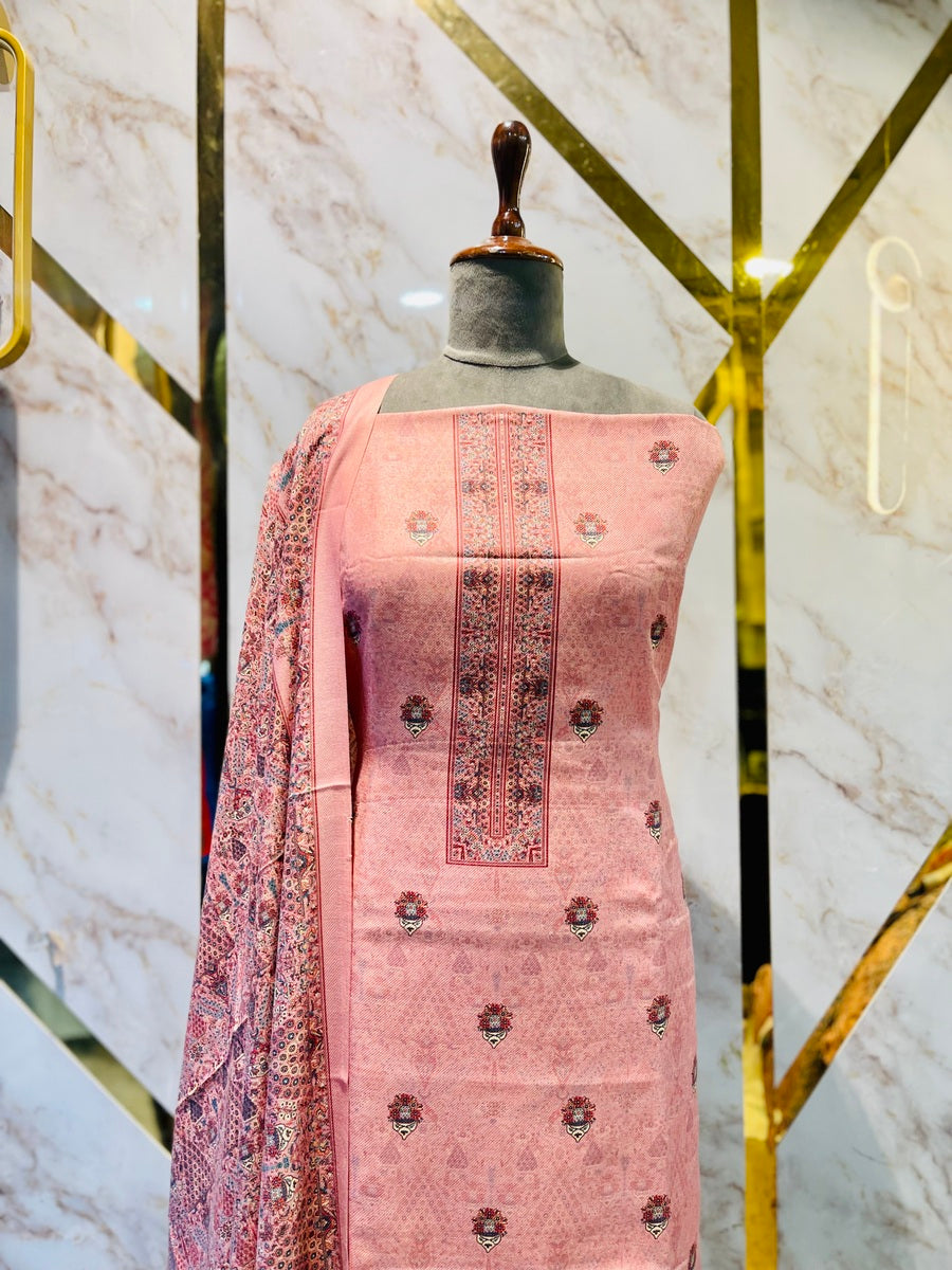 Premium kashmiri  Pashmina kani print Suit