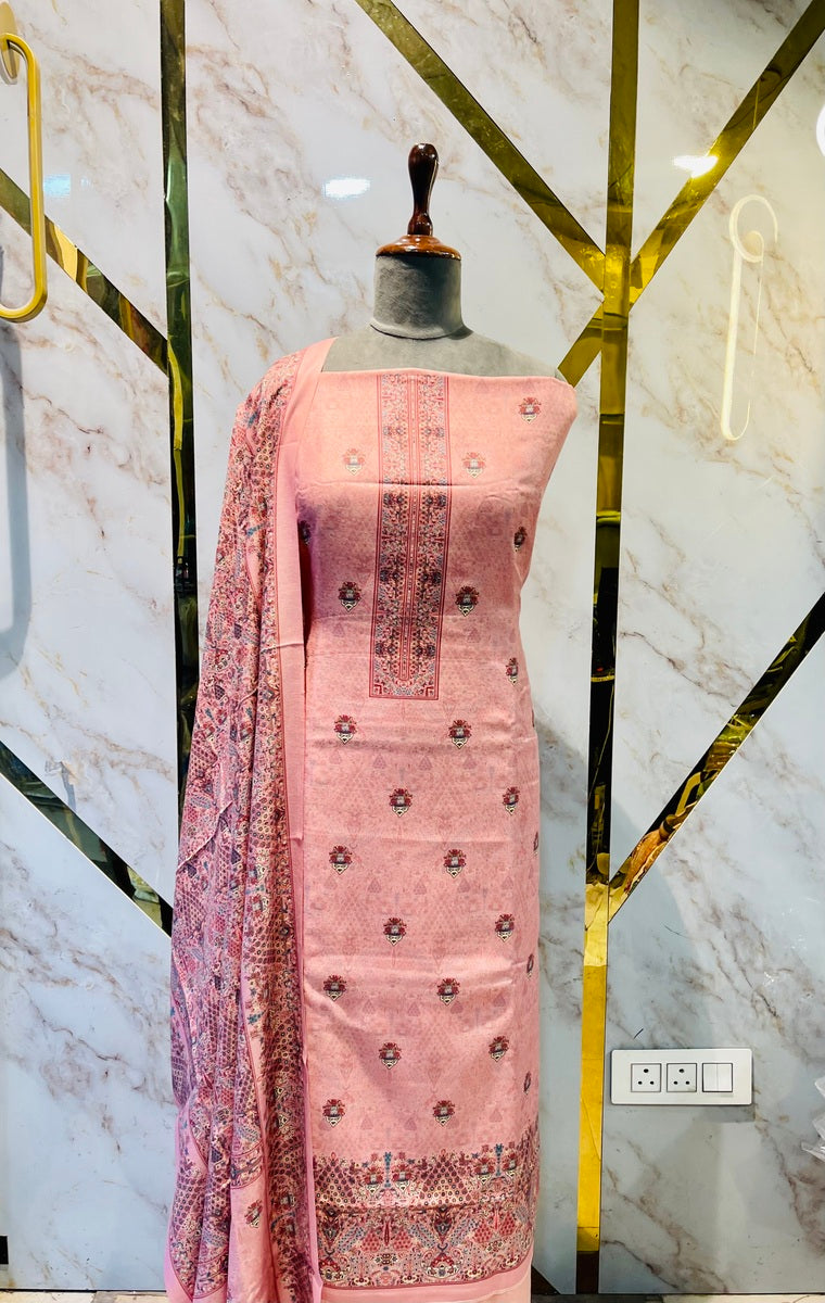 Premium kashmiri  Pashmina kani print Suit