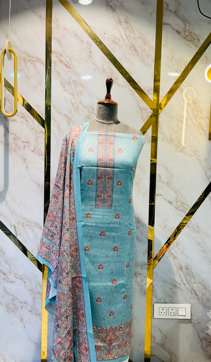 Premium kashmiri  Pashmina kani print Suit