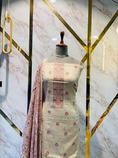 Premium kashmiri  Pashmina kani print Suit