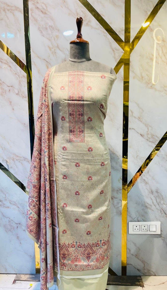 Premium kashmiri  Pashmina kani print Suit