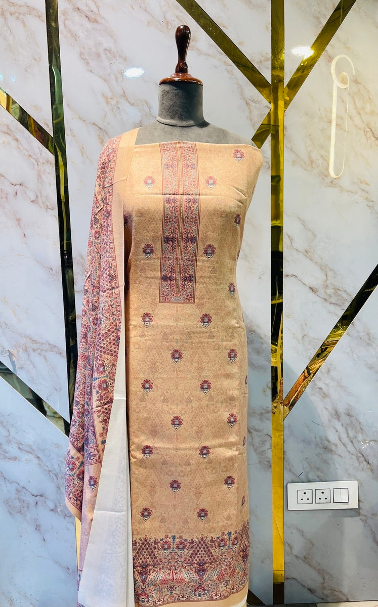 Premium kashmiri  Pashmina kani print Suit