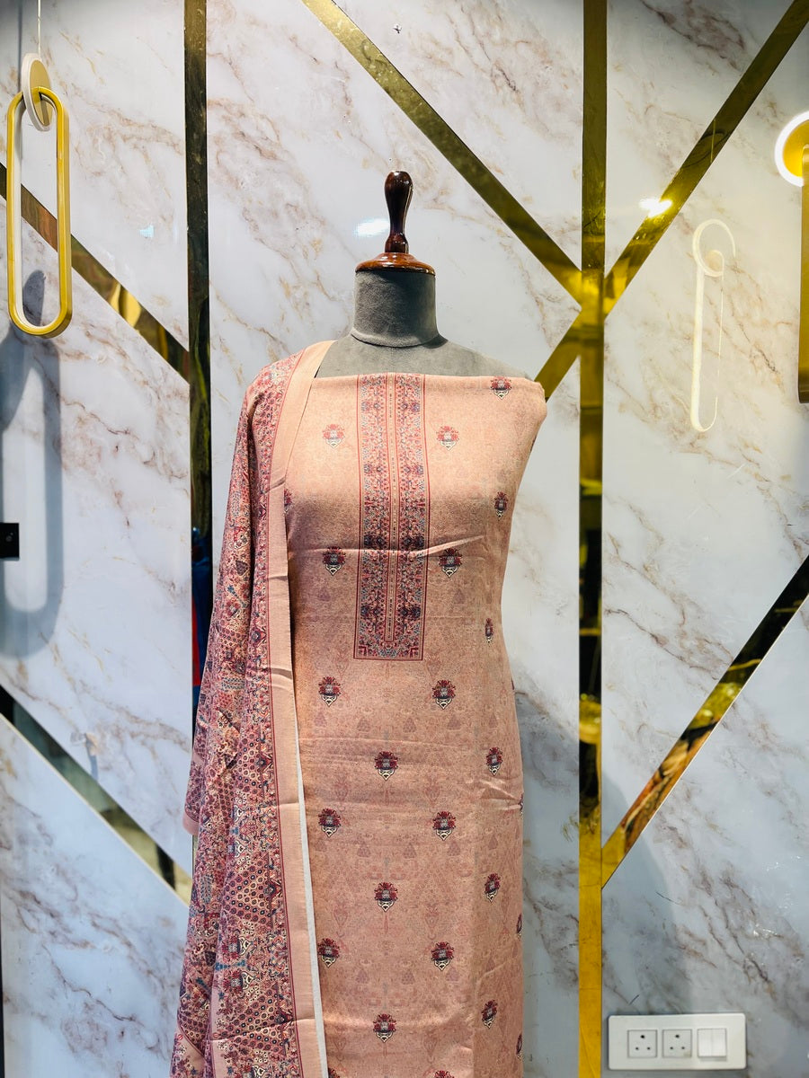 Premium kashmiri  Pashmina kani print Suit