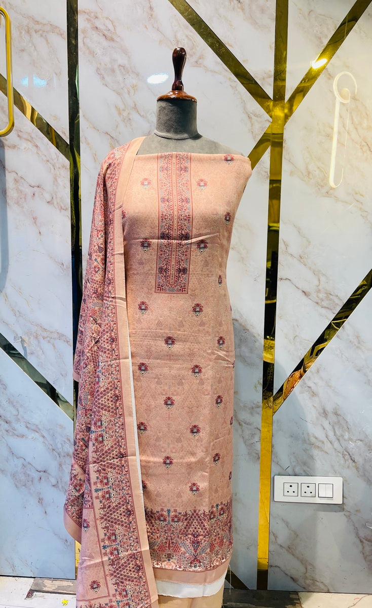 Premium kashmiri  Pashmina kani print Suit