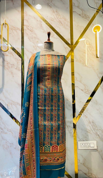 Premium kashmiri  Pashmina kani print Suit