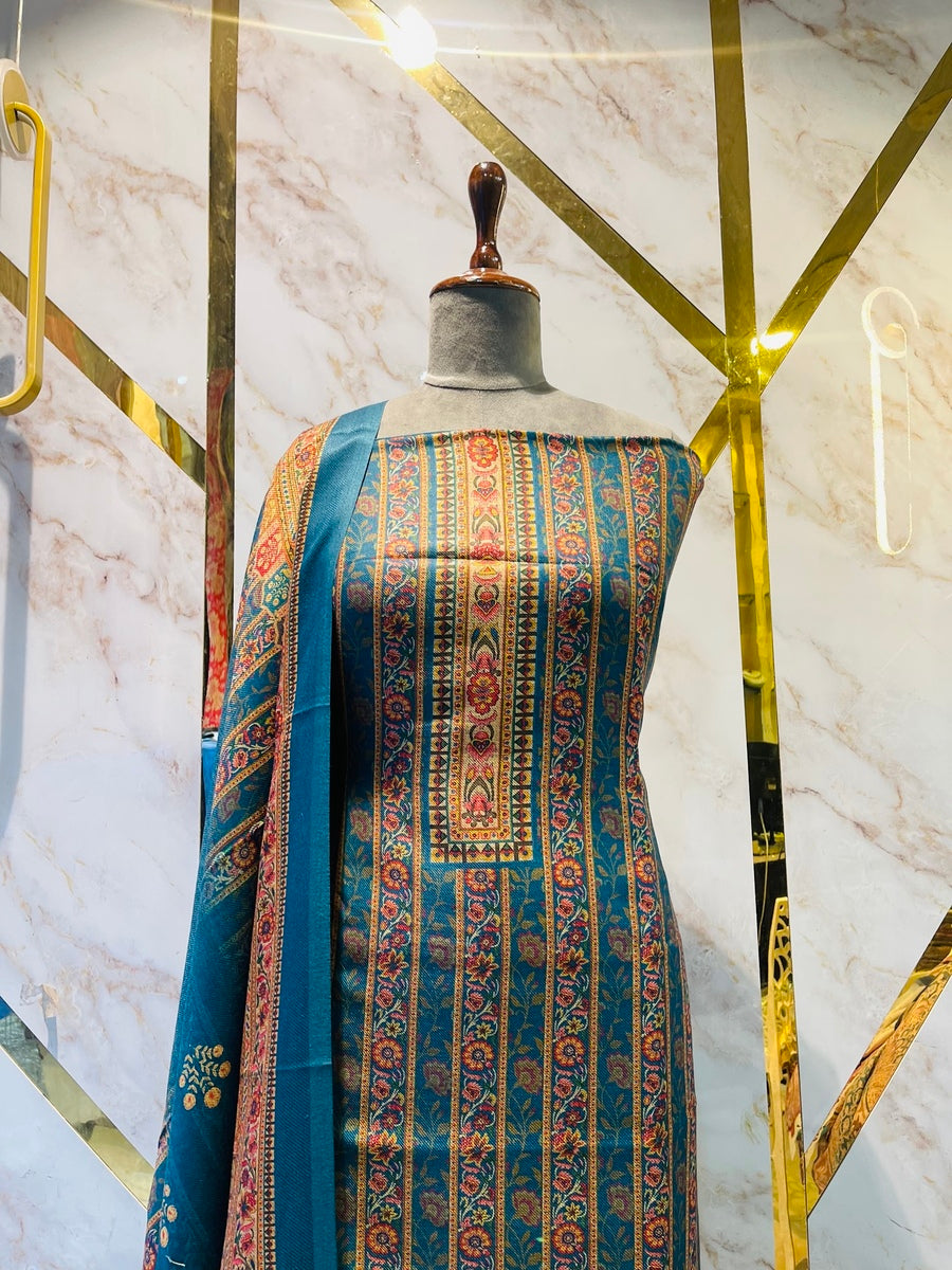 Premium kashmiri  Pashmina kani print Suit