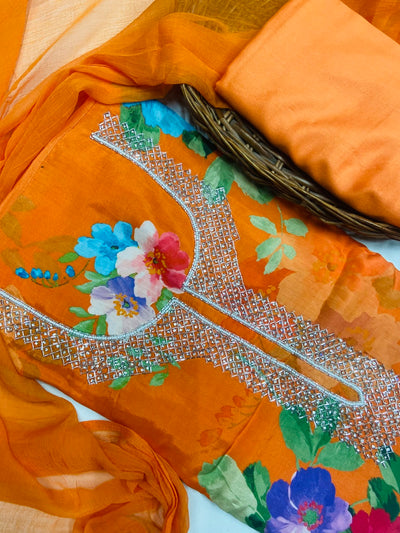 Party wear maslin mirror suit