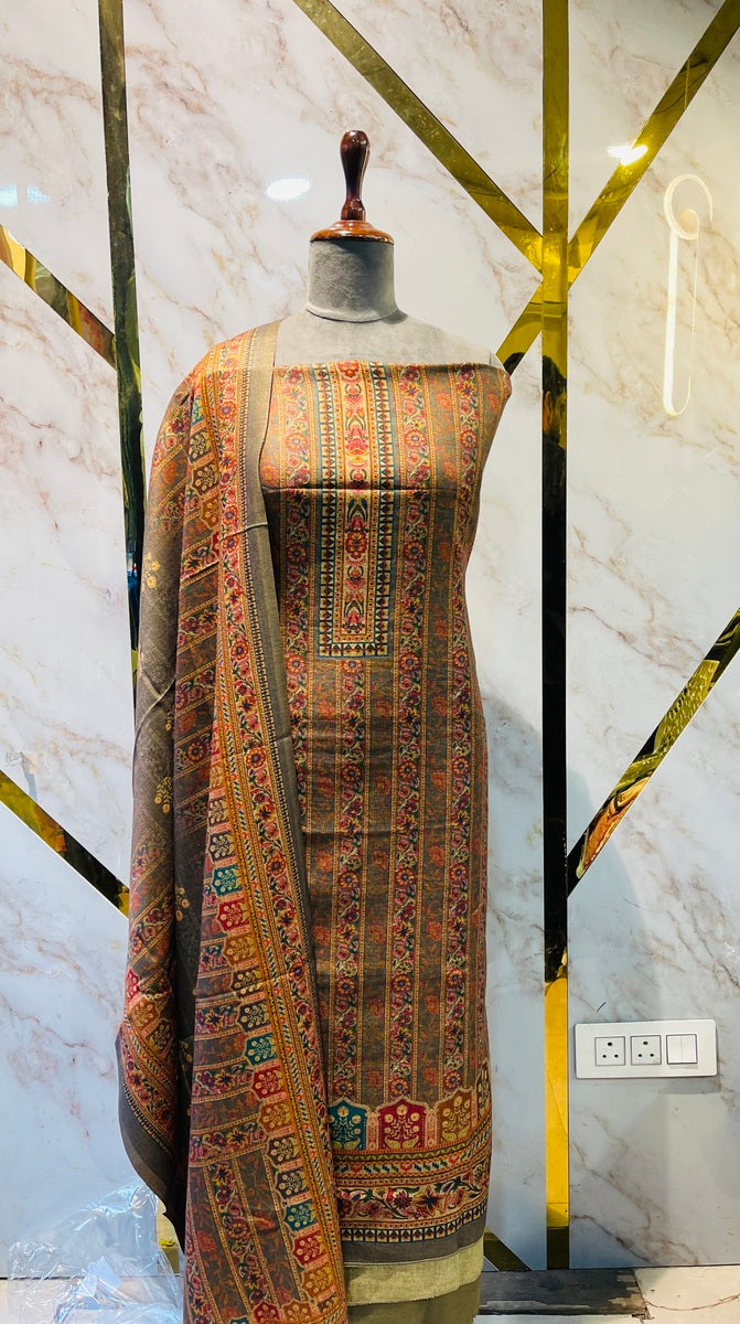 Premium kashmiri  Pashmina kani print Suit