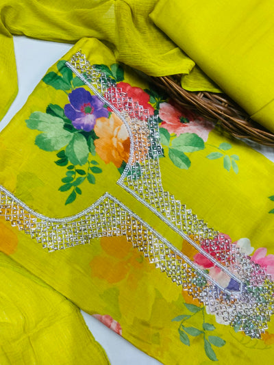 Party wear maslin mirror suit