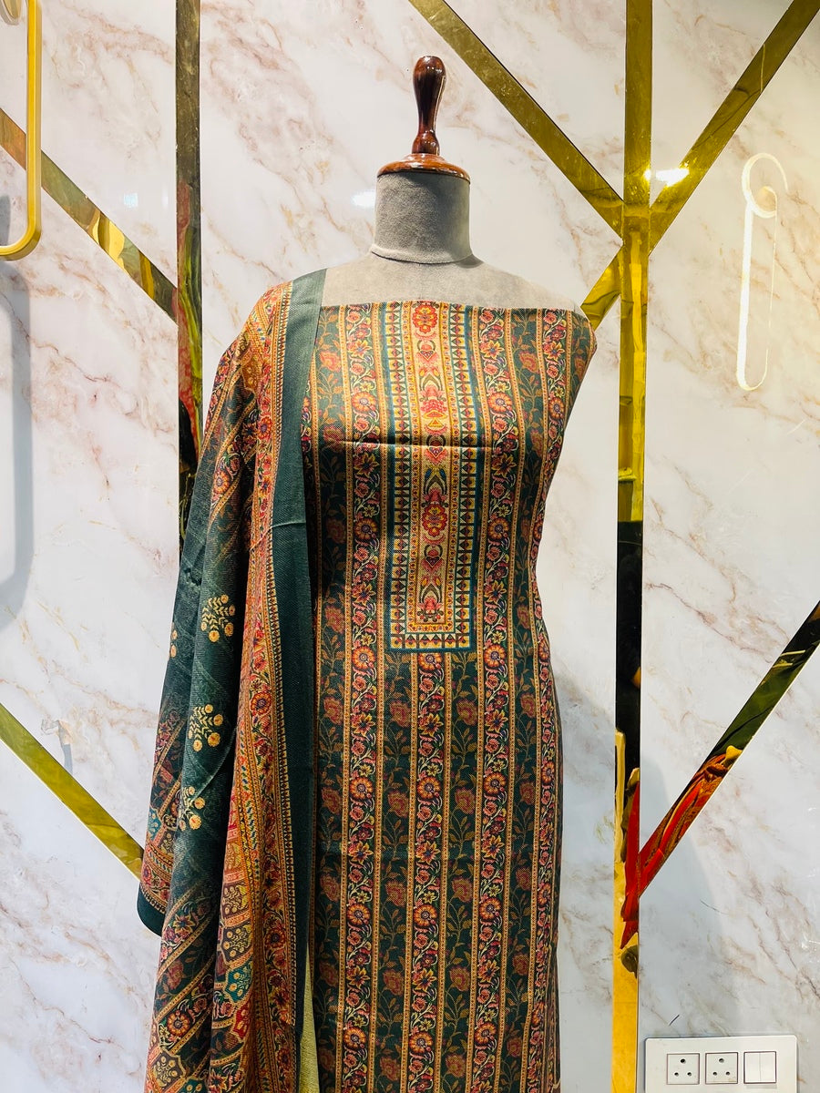 Premium kashmiri  Pashmina kani print Suit
