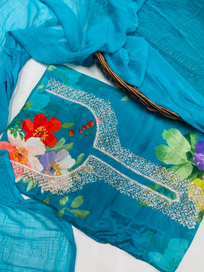 Party wear maslin mirror suit