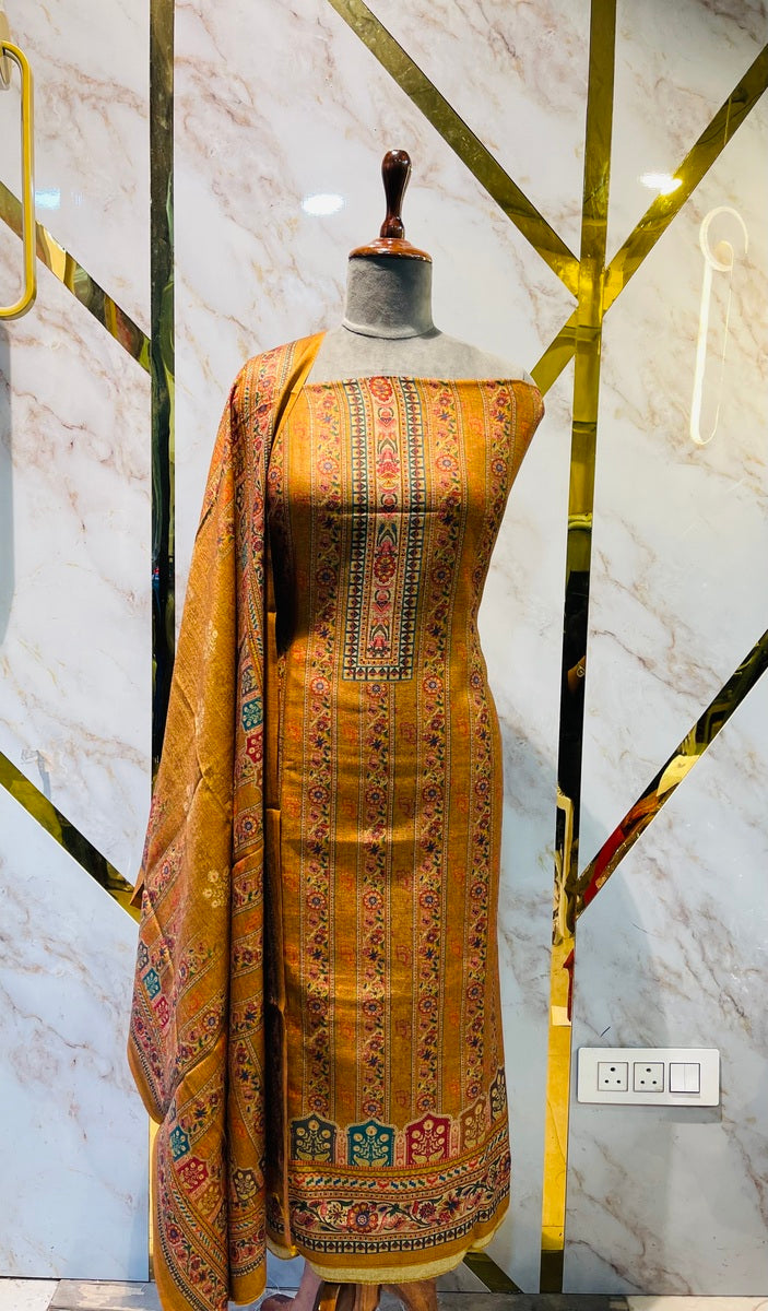 Premium kashmiri  Pashmina kani print Suit