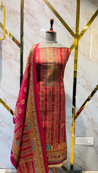 Premium kashmiri  Pashmina kani print Suit