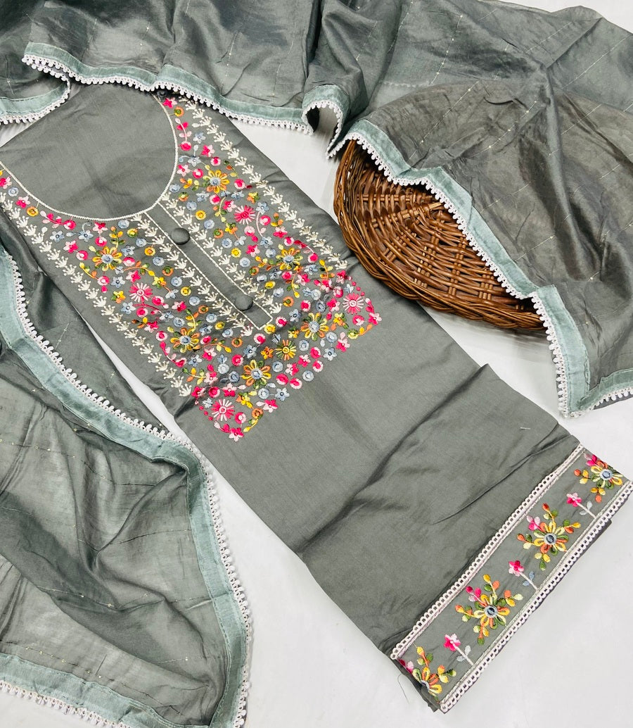 Party Kashmiri maslin suit