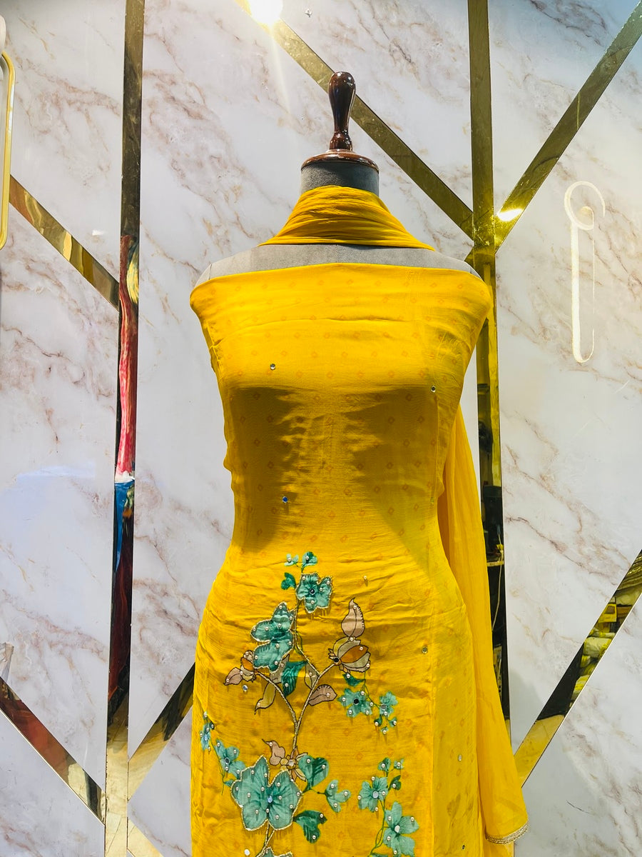 Party wear maslin suit❤️