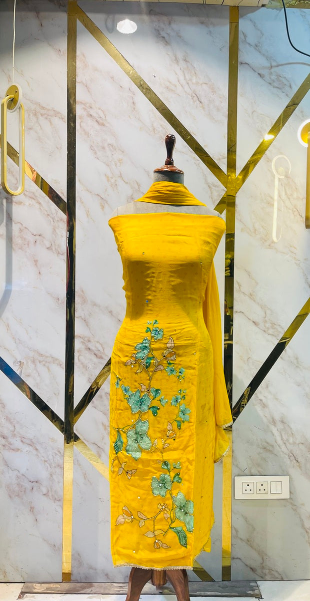 Party wear maslin suit❤️