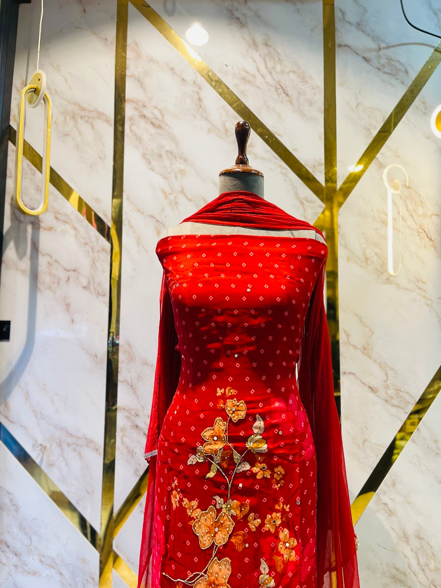 Party wear maslin suit❤️