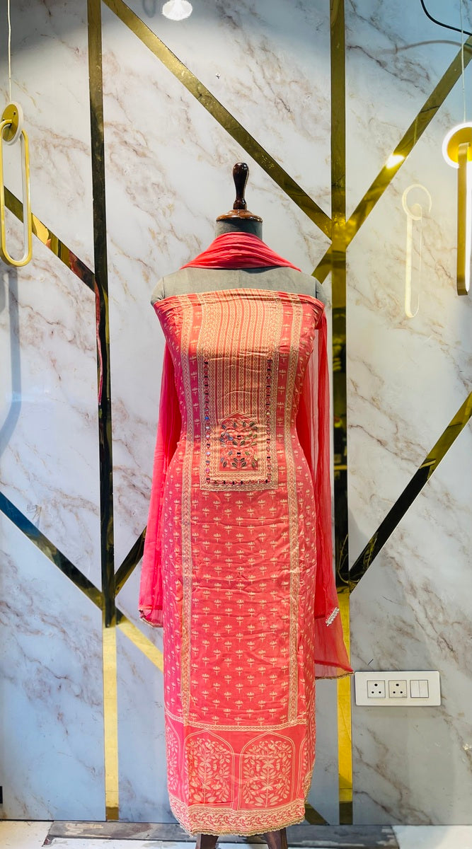 Party wear maslin suit❤️