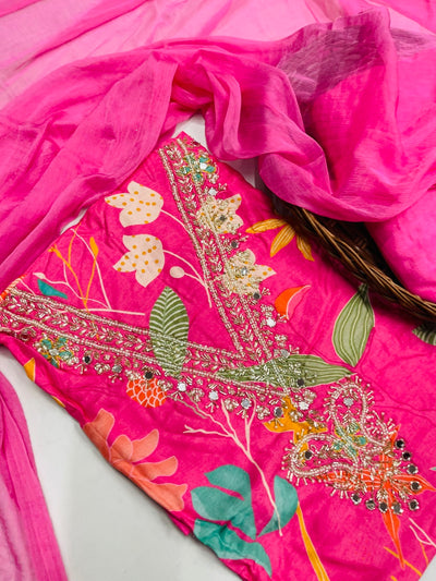 Party wear maslin suit❤️