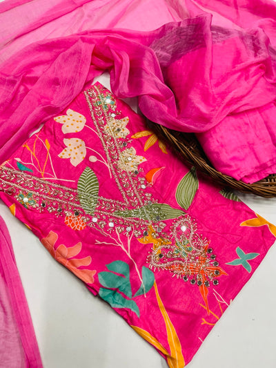 Party wear maslin suit❤️