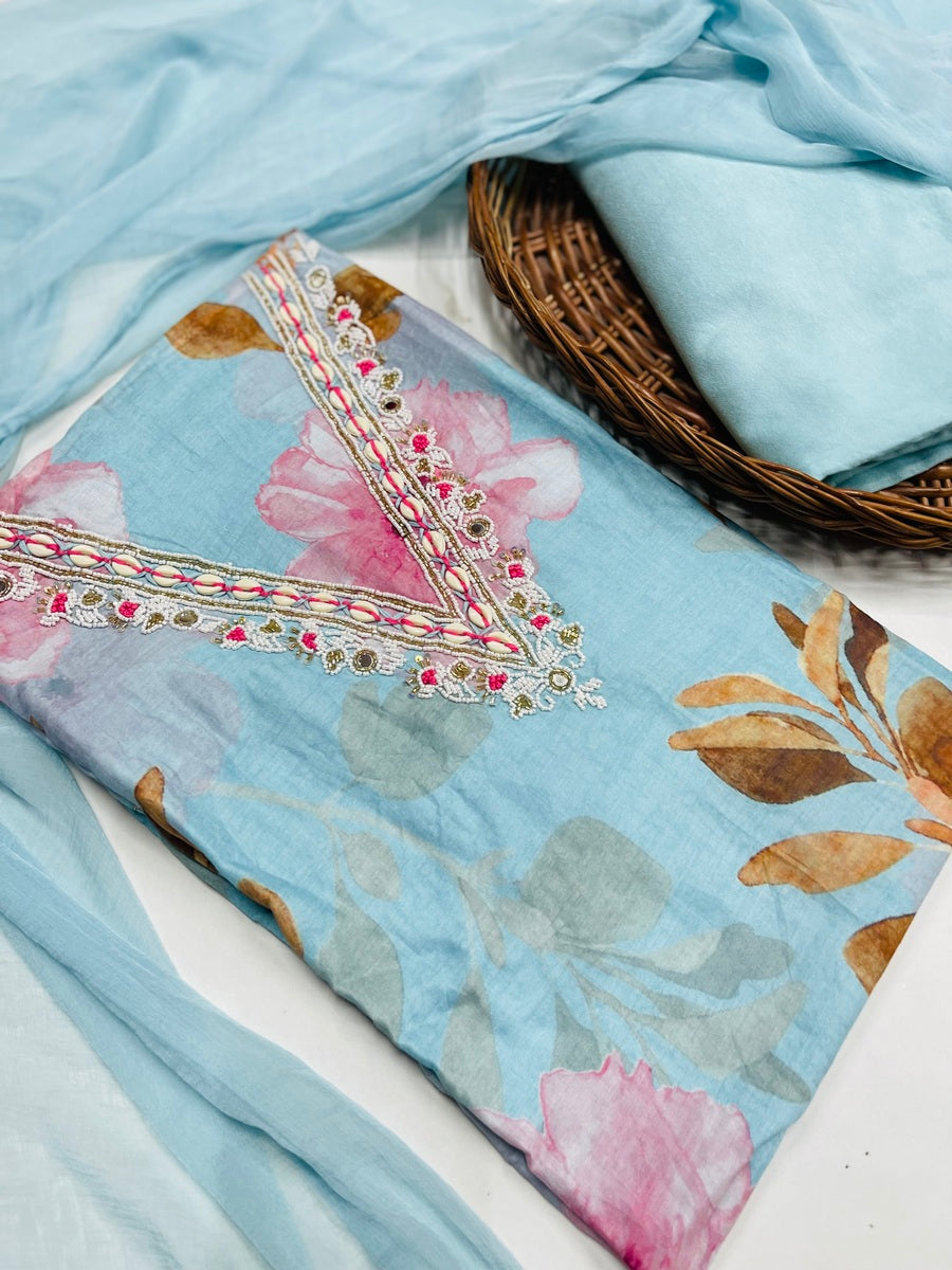 Party wear maslin suit❤️