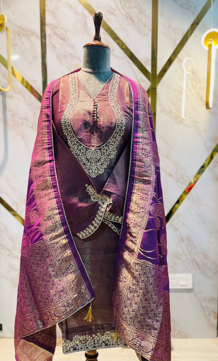 Party wear shimar silk suit