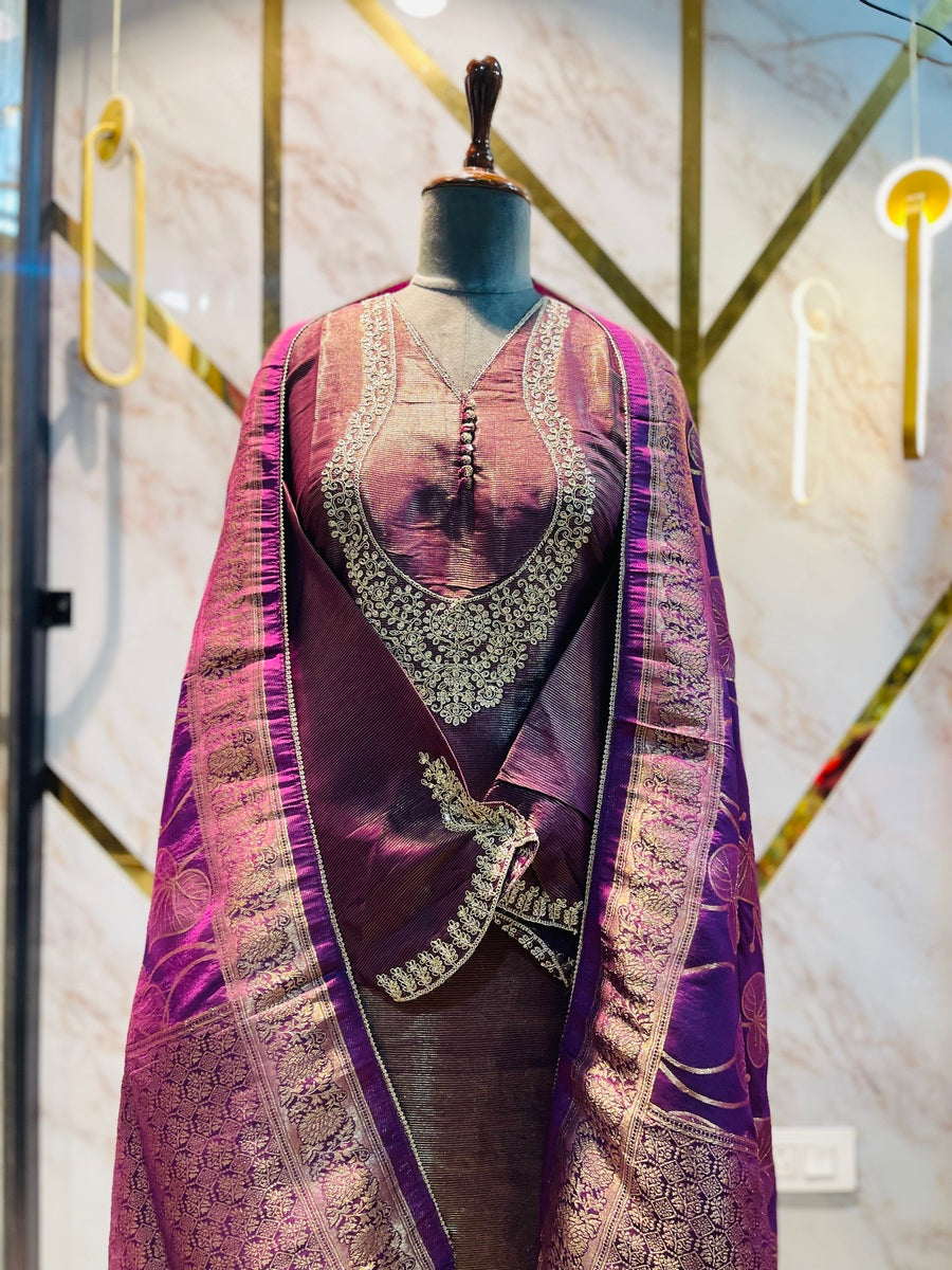 Party wear shimar silk suit