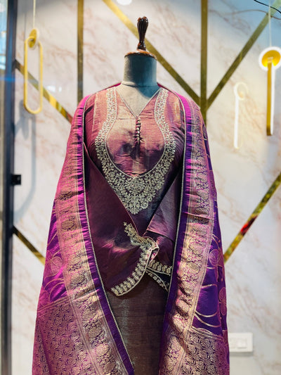 Party wear shimar silk suit