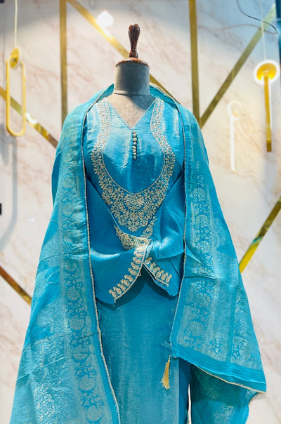 Party wear shimar silk suit