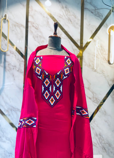 Pure winter 🥶 kinnauri (hand made ) suit( 2 side work )